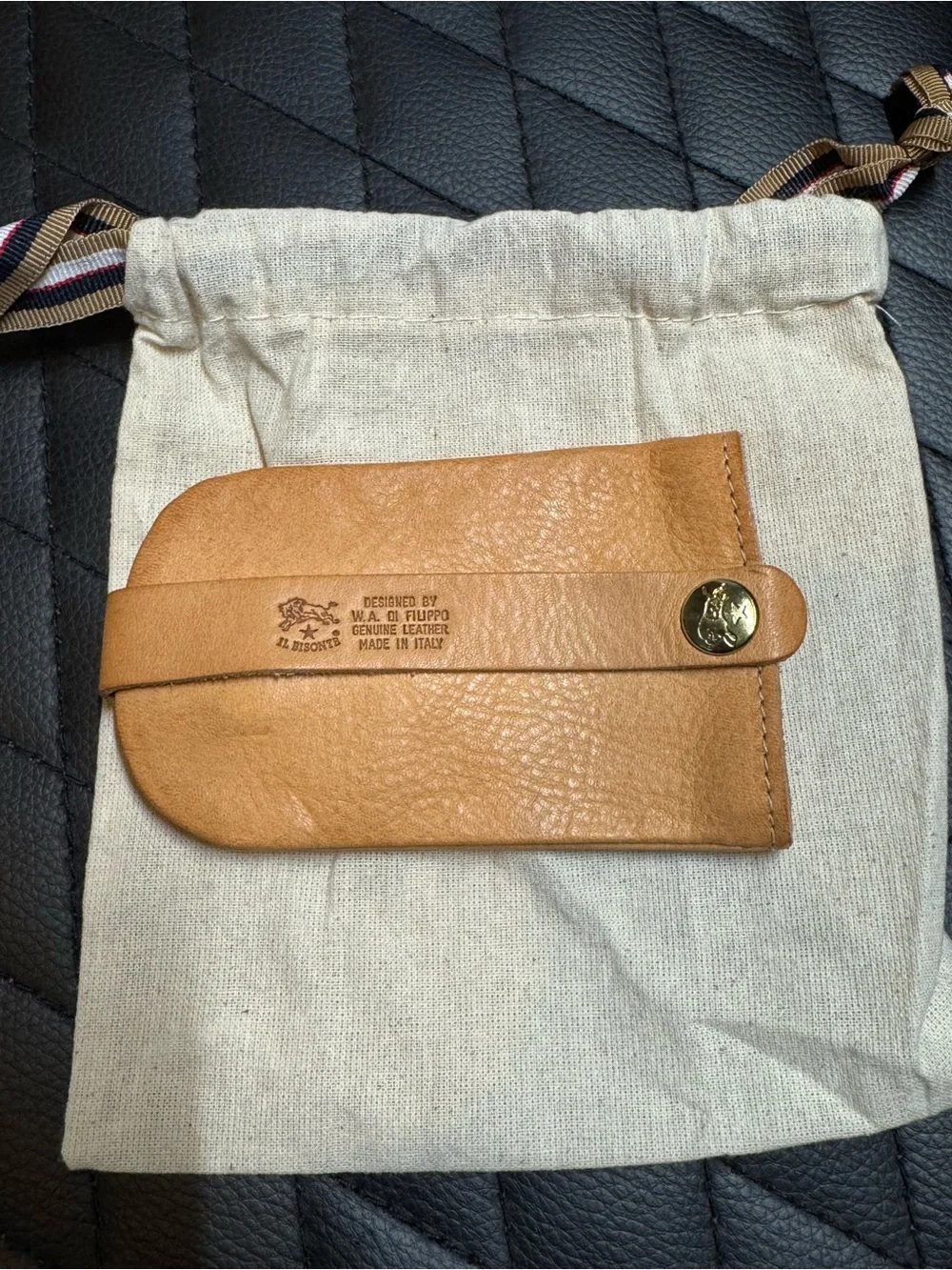 IL Bisonte Tan Leather Key Pouch